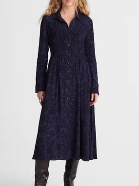 Madewell BNWT Smocked Midi Shirtdress Size 10